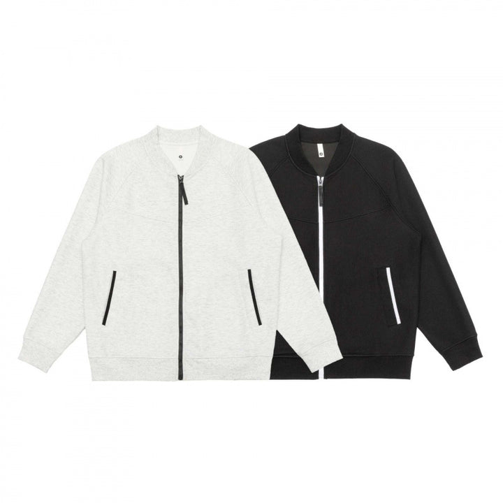 Unisex leisure bomber jacket in boxy cut with contrast zipper Mune Fashion