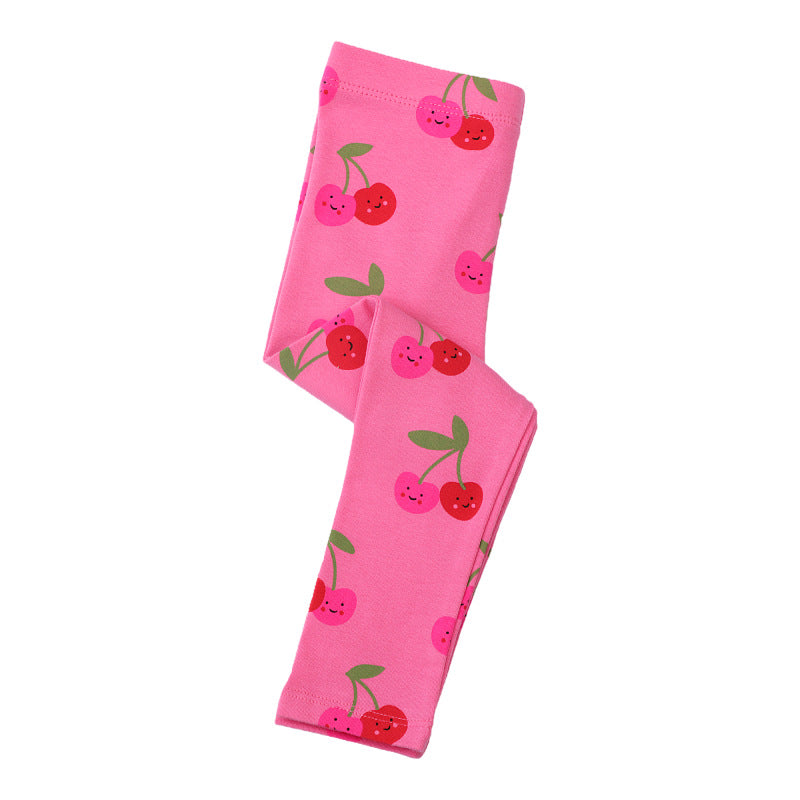 Girls leggings with cheerful cherry pattern Mune Fashion