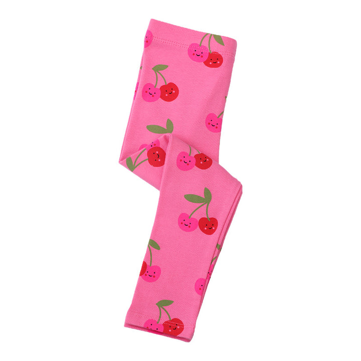 Girls leggings with cheerful cherry pattern Mune Fashion