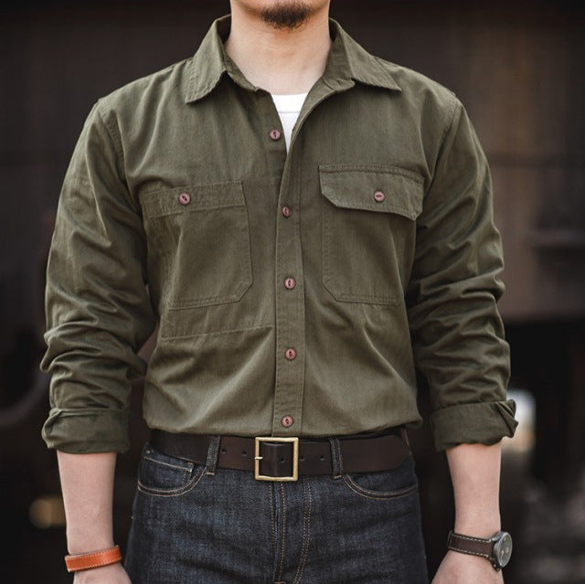Men's Utility Shirt with Chest Pockets Mune Fashion