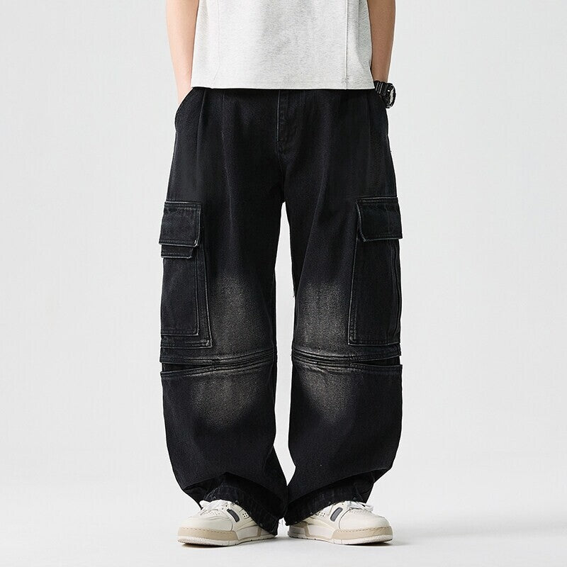 Men's extra wide cargo jeans in baggy style with reinforced knee seams Mune Fashion
