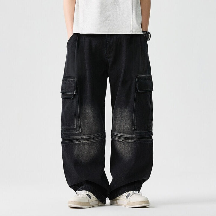 Men's extra wide cargo jeans in baggy style with reinforced knee seams Mune Fashion