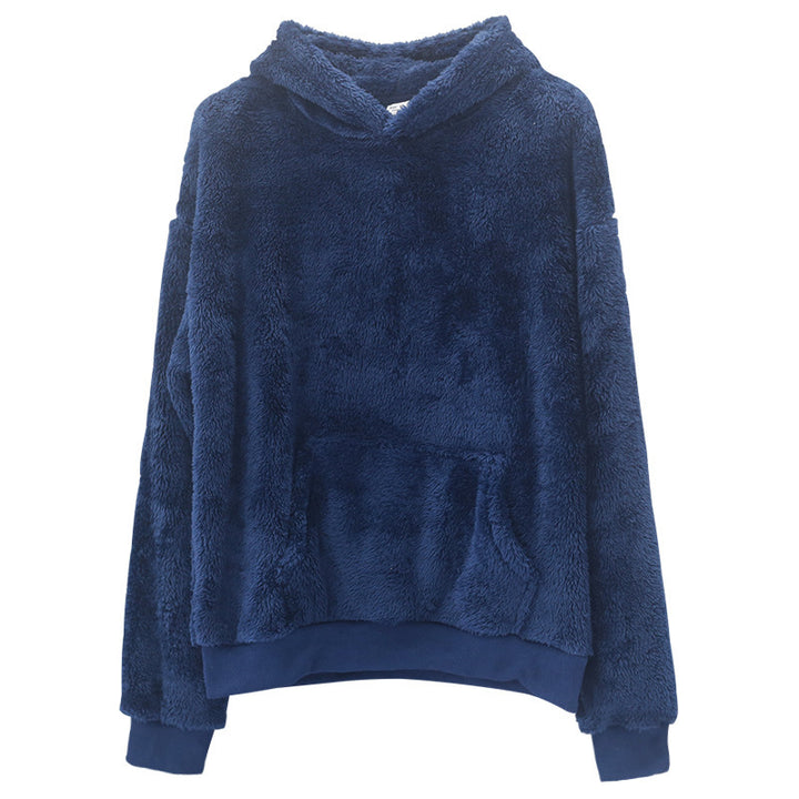 Unisex nan cozy hoodie made of teddy plush with kangaroo pocket Mune Fashion