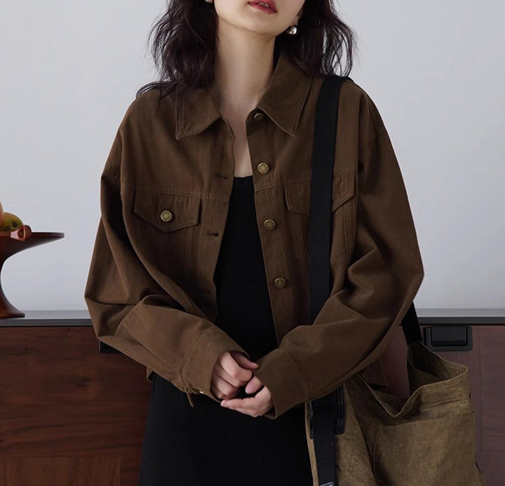 Women's Fashionable Oversized Jacket with Buttons and Practical Pockets Mune Fashion