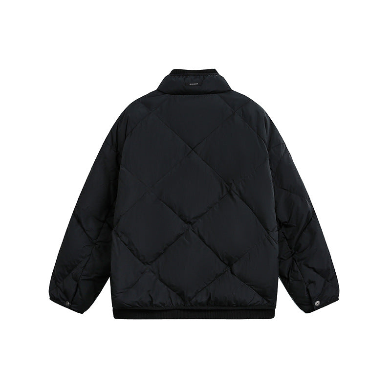 Unisex Boxy padded winter jacket with stand-up collar and ribbed cuffs Mune Fashion