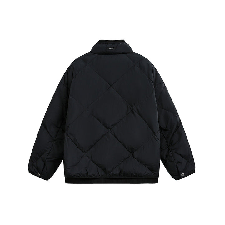 Unisex Boxy padded winter jacket with stand-up collar and ribbed cuffs Mune Fashion