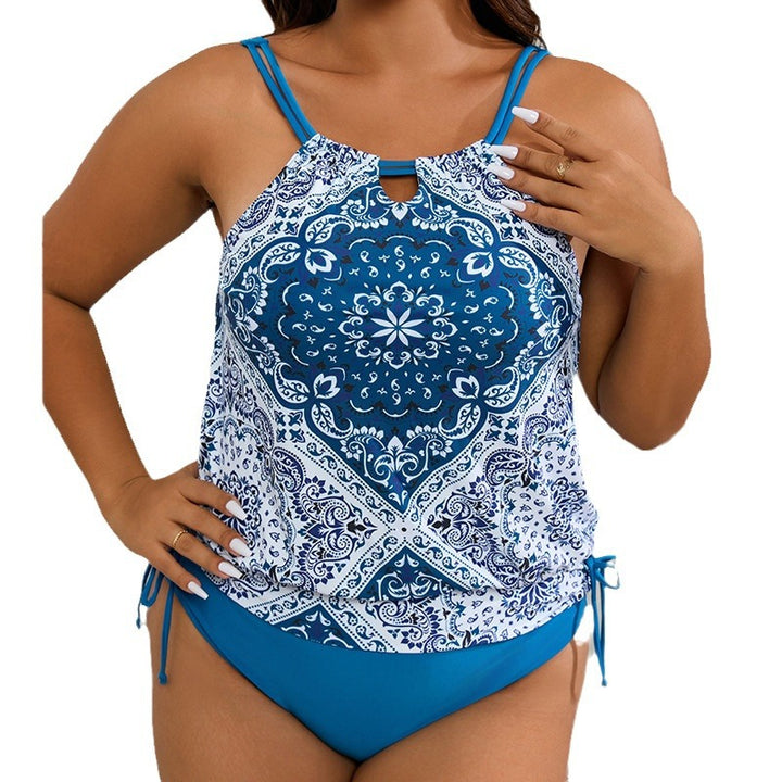 Women's tankini with playful floral design and adjustable straps Mune Fashion