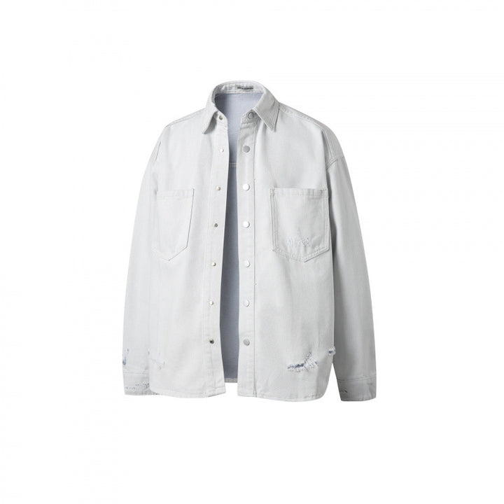 Unisex Oversize Denim Shirt Jacket in Vintage Look Mune Fashion