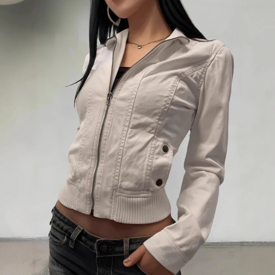 Women's lightweight transitional jacket with textured design Mune Fashion