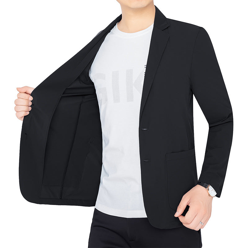 Men Unstructured Stretch ReisMune Fashionlazer with Applied Pockets Mune Fashion
