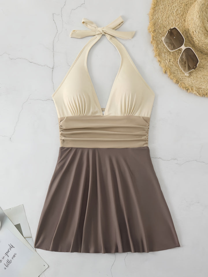 Women's Flowing Swimsuit with Deep V-Neck Mune Fashion