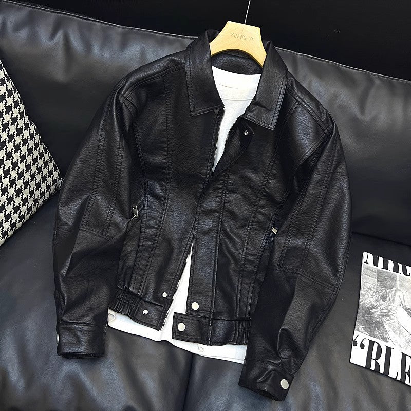 Women's Fashion Leather Jacket Mune Fashion