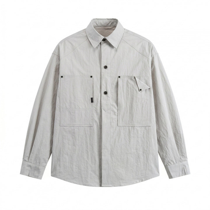 Unisex Boxy Overshirt with large patch pockets and shirt collar Mune Fashion