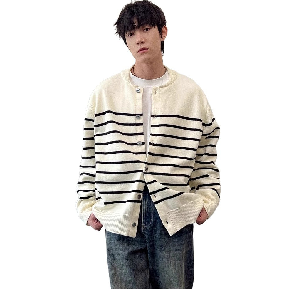 Men's Fashion Striped Cardigan Mune Fashion