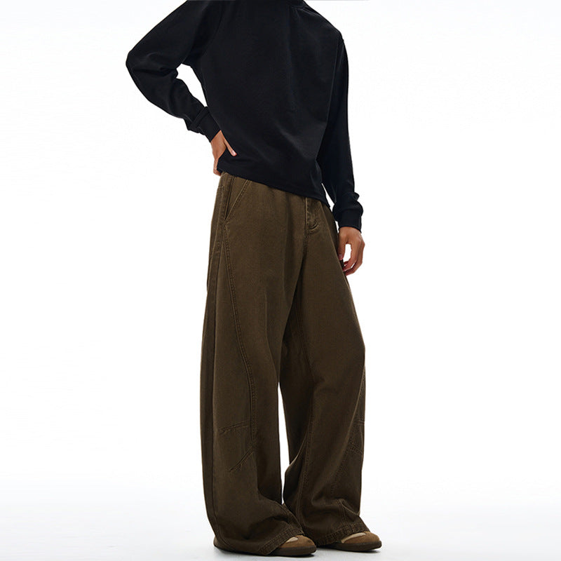 Men's Baggy-Palazzo-pants made of heavy cotton canvas with reinforced knee inserts Mune Fashion