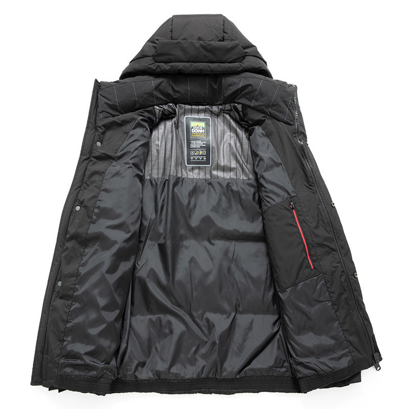 Men's down parka with removable hood and thermal insulation Mune Fashion