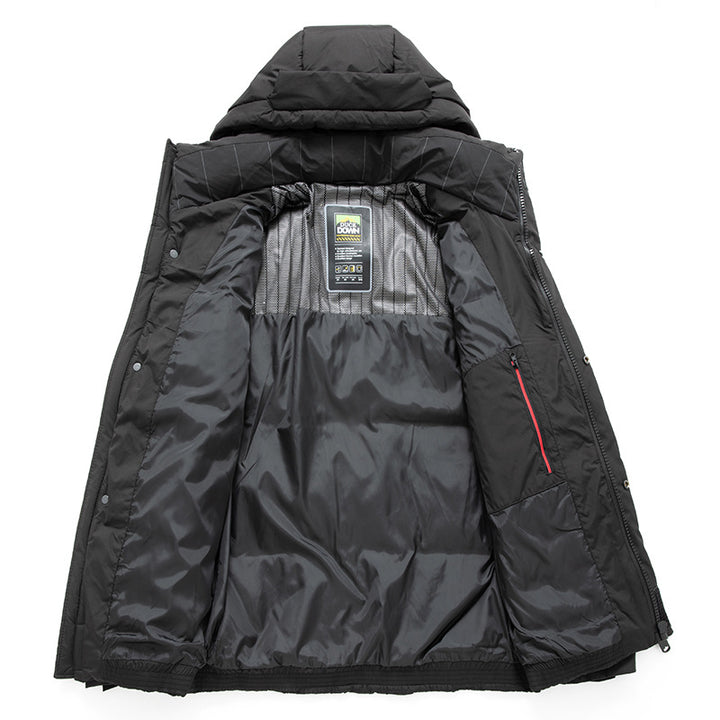 Men's Thermo Quilted Jacket with Down Mix, Windproof Hood and Multifunctional Pockets Mune Fashion