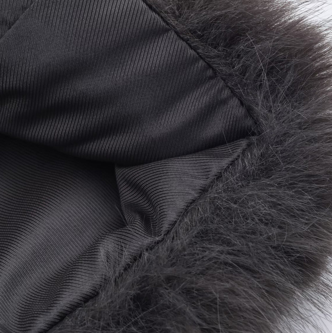 Women's Short Faux Fur Jacket with Stand Collar and Boxy Cut Mune Fashion