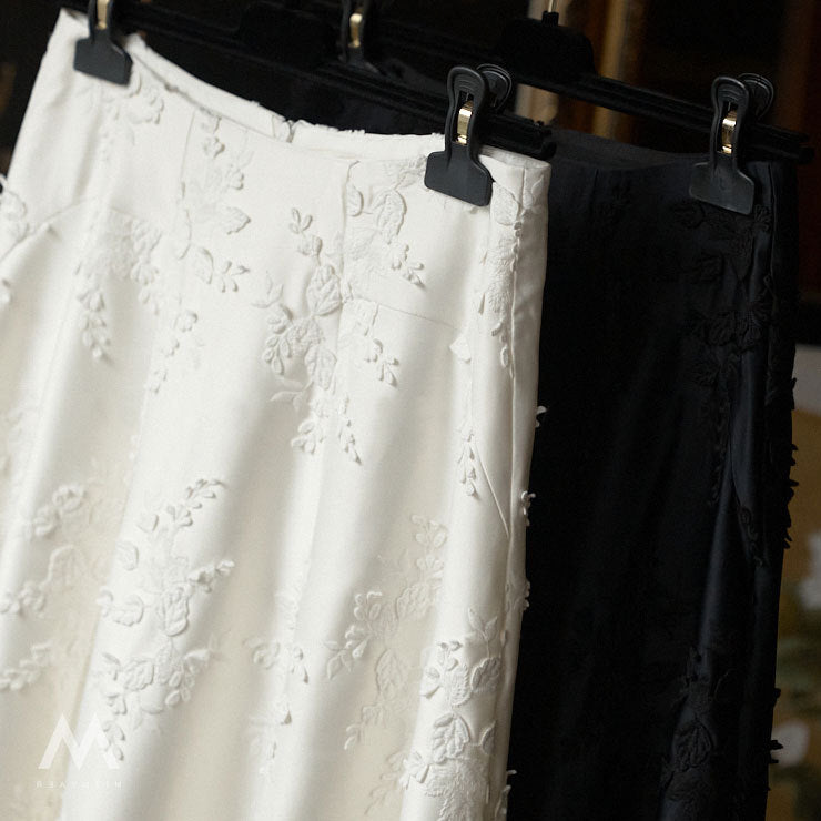 Ladies Elegant Maxi Skirt with Floral Pattern Mune Fashion