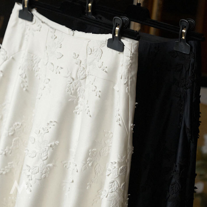 Ladies Elegant Maxi Skirt with Floral Pattern Mune Fashion