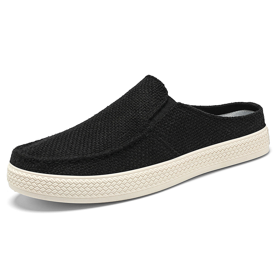 Ladies nan Slip-On Mule Sneaker with woven textile upper material and profiled rubber sole Mune Fashion