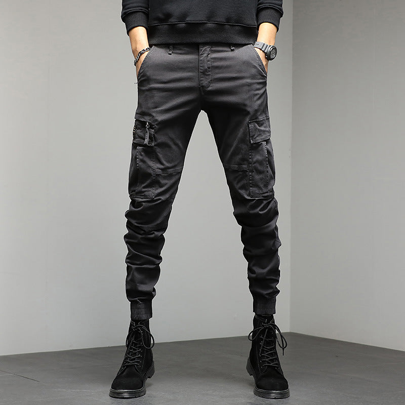 Men's cargo jogger pants in utility style with cuffs and multiple pockets Mune Fashion