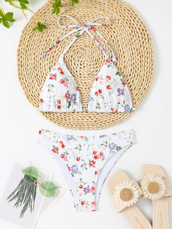 Women's Triangle Bikini Set with playful knot design and high-cut bottoms Mune Fashion