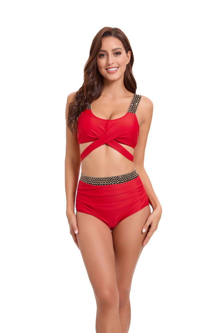 Women's Sporty Bikini Set with Sophisticated Wrap Design and Adjustable Straps Mune Fashion