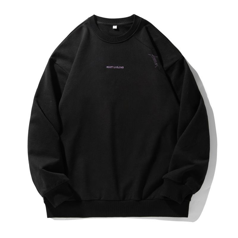 Unisex Oversize Round Neck Sweatshirt made of cotton blend with fine chest embroidery Mune Fashion