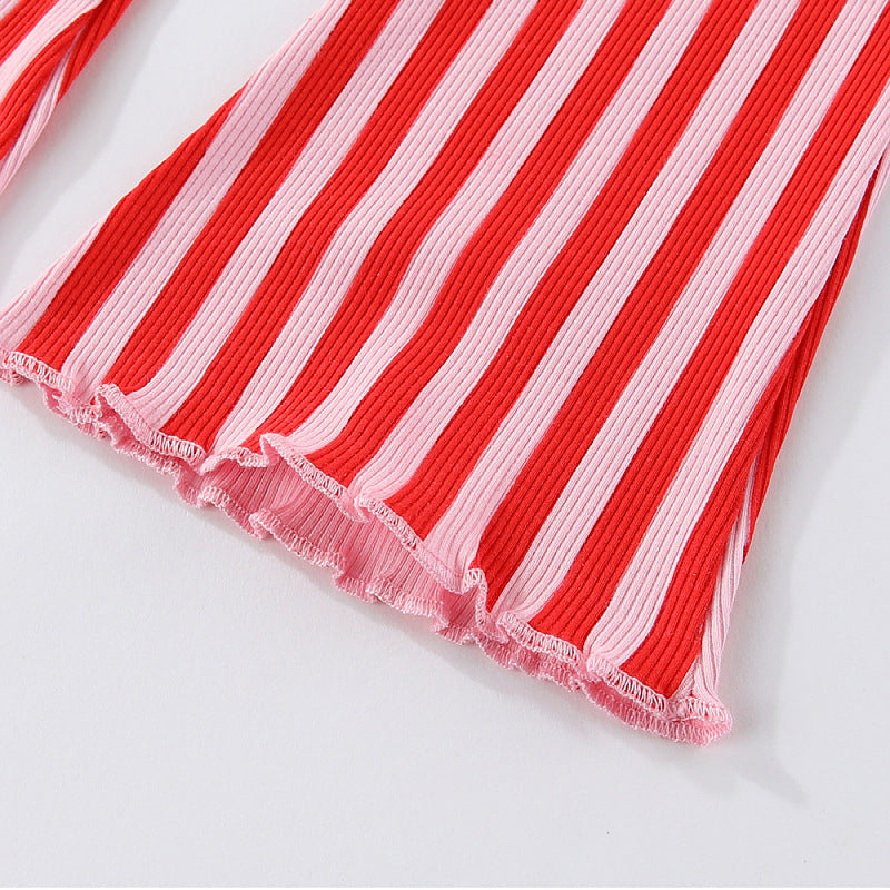 Girls leggings with cheerful stripe pattern Mune Fashion