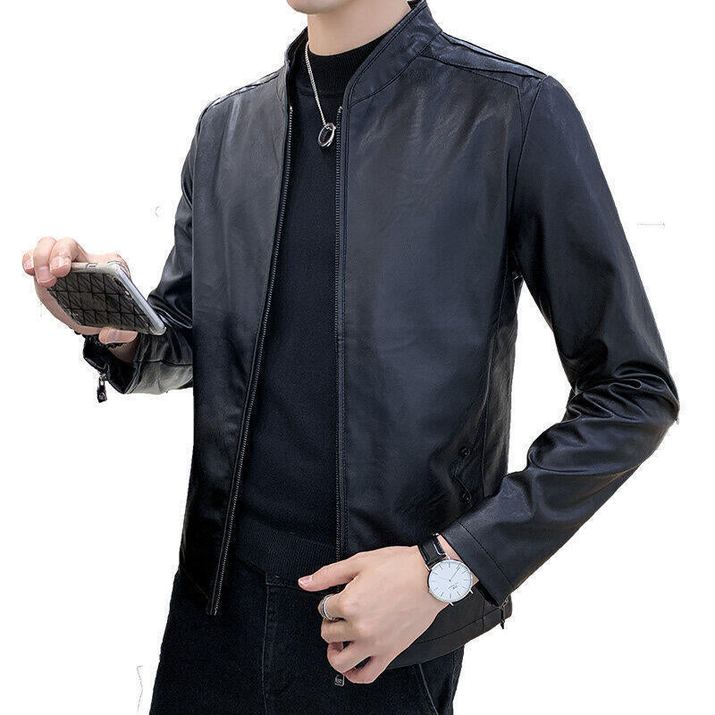 Men's Stylish Faux Leather Jacket Mune Fashion 1788322149
