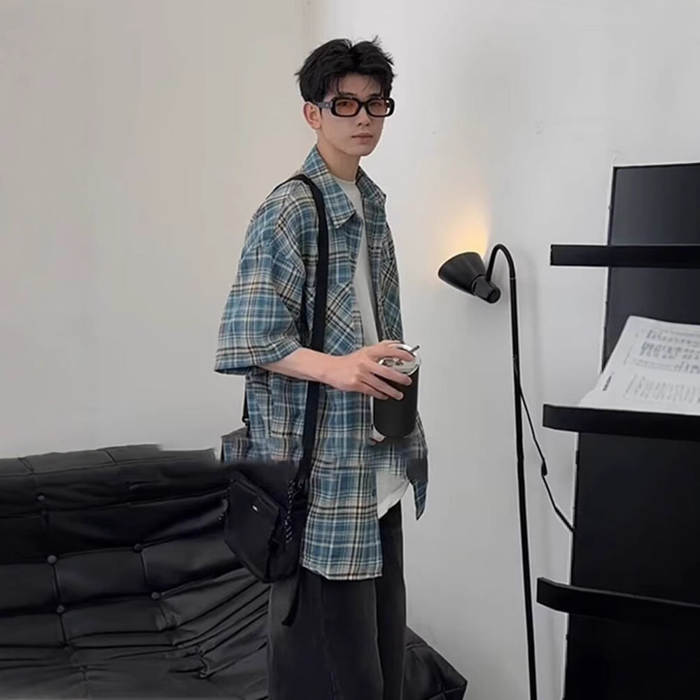 Men's Elegant and Casual Short Sleeve Shirt Jacket Mune Fashion