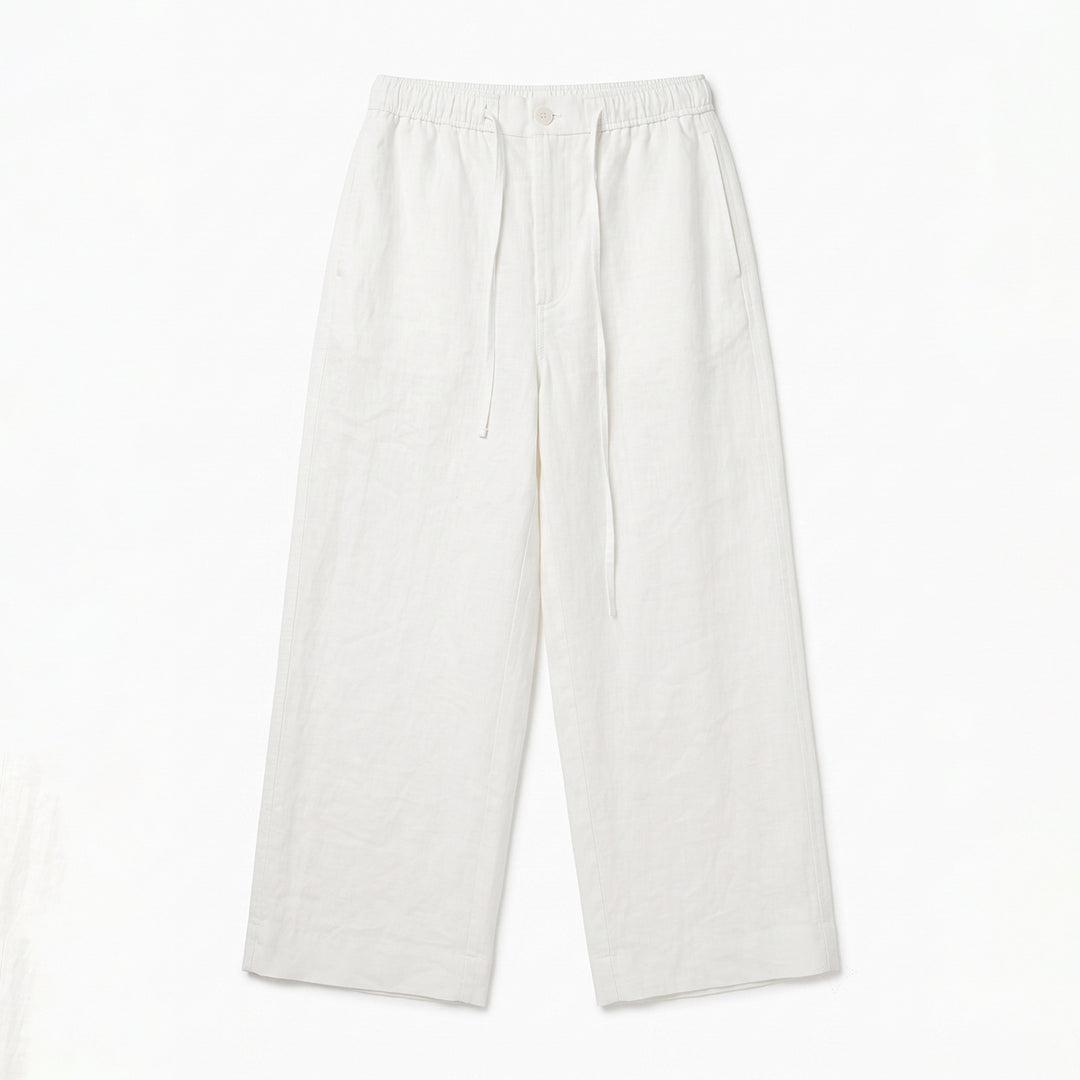 Damen Modische Leinenhose mit elastischem Bund Mune Fashion