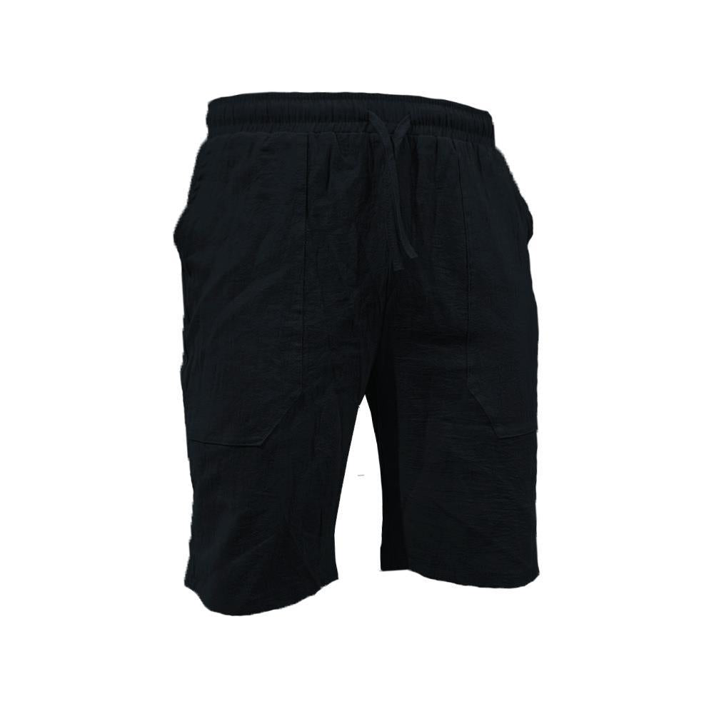 Men's casual travel Bermuda shorts with crinkle texture, adjustable drawstring, and large volume patch pockets Mune Fashion