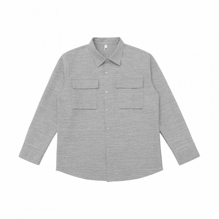 Unisex Overshirt made of structured knit blend with patch flap pockets Mune Fashion