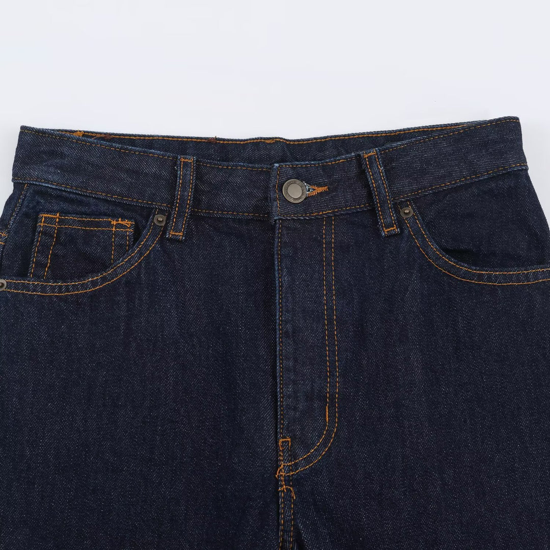 Women Highwaist Relaxed Tapered Jeans with Conical Leg Mune Fashion