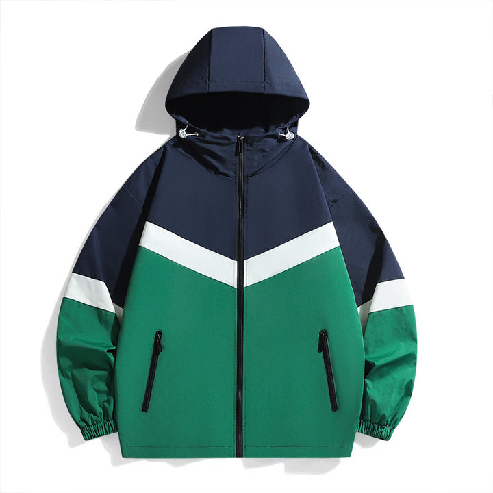 Men's Functional Windbreaker Jacket with High Collar Mune Fashion