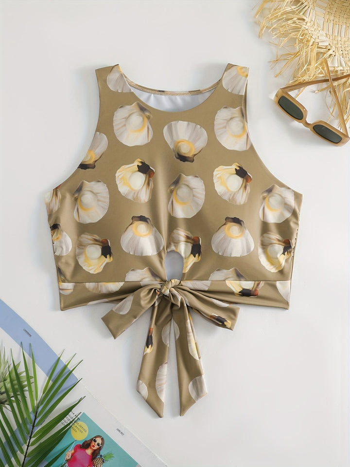 Women's Crop Top with Fashionable Knot Design Mune Fashion