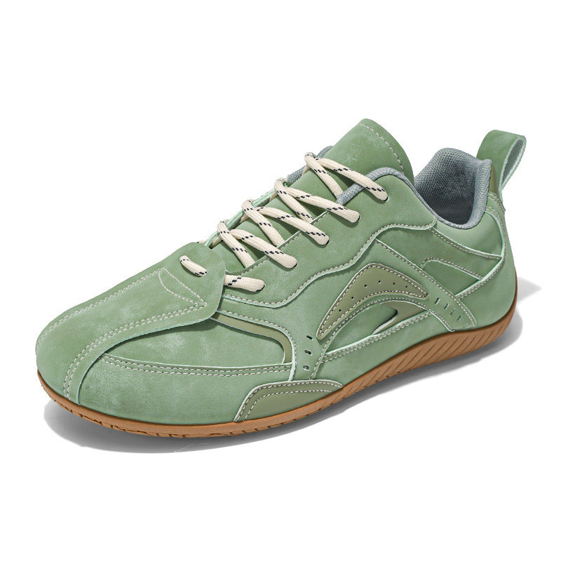 Unisex light suede look sneakers with padded comfort insole and grip rubber sole Mune Fashion