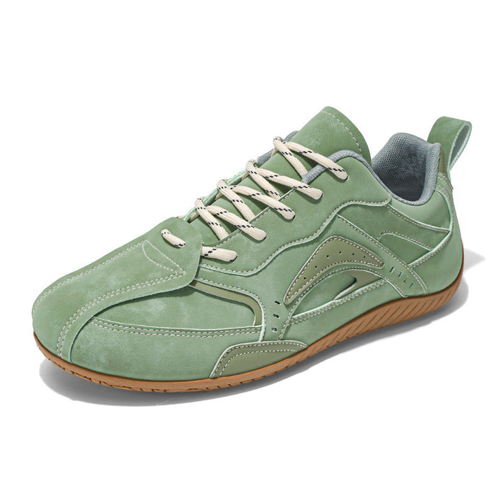 Unisex light suede look sneakers with padded comfort insole and grip rubber sole Mune Fashion