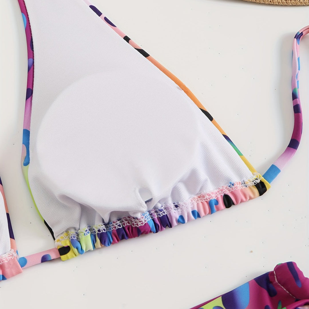 Ladies triangle bikini with playful bows Mune Fashion