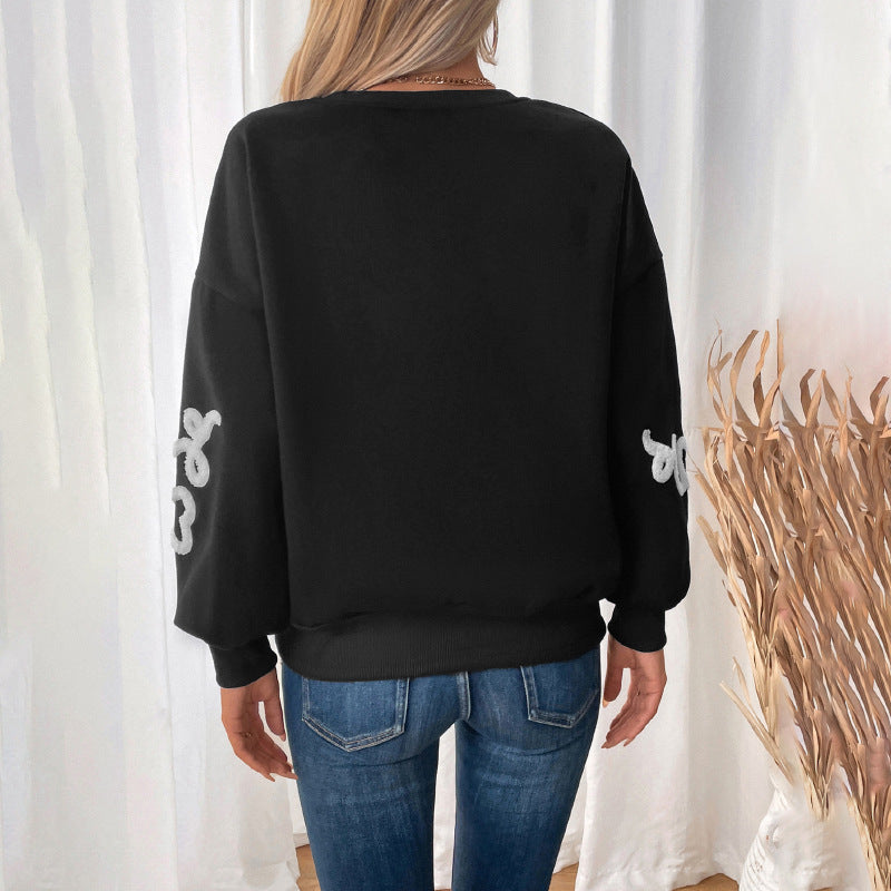 Women Trendy Oversized Pullover with Heart Motifs Mune Fashion