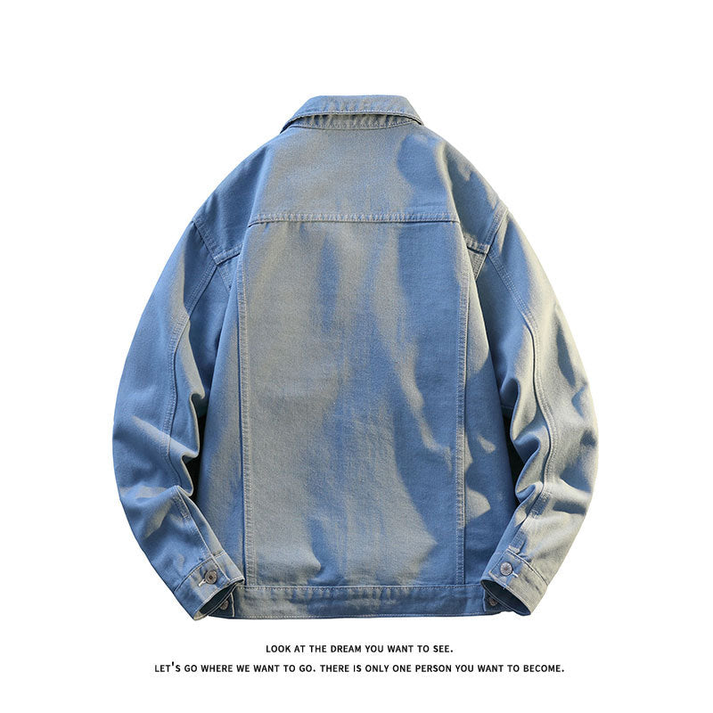 Men's Lightweight Overshirt Denim Jacket with Chest Pockets and Straight Cut Mune Fashion