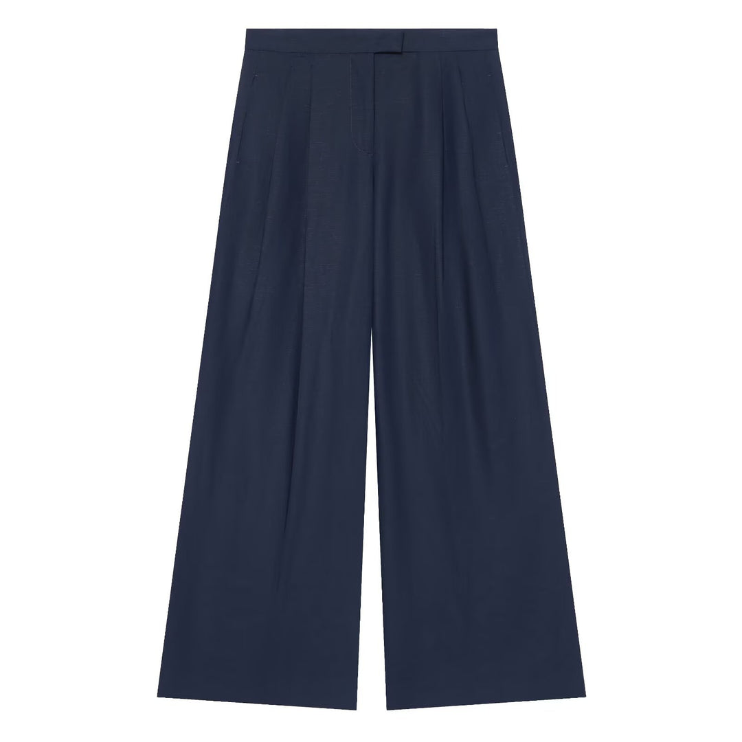 Women's wide, pleated trousers with high waistband and elegant creases Mune Fashion