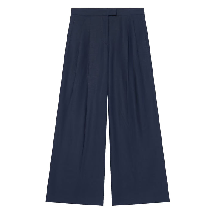Women's wide, pleated trousers with high waistband and elegant creases Mune Fashion