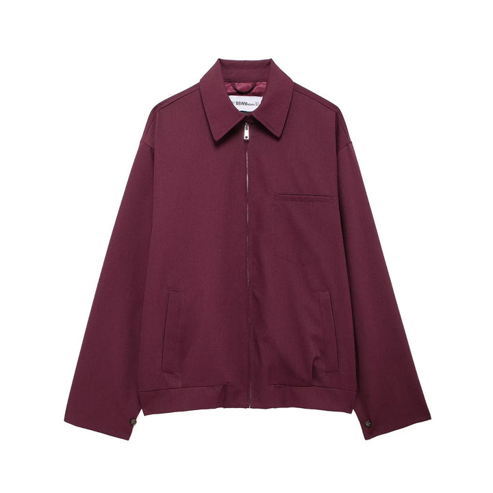 Women's oversized blouson with zipper, shirt collar, and side pockets Drune