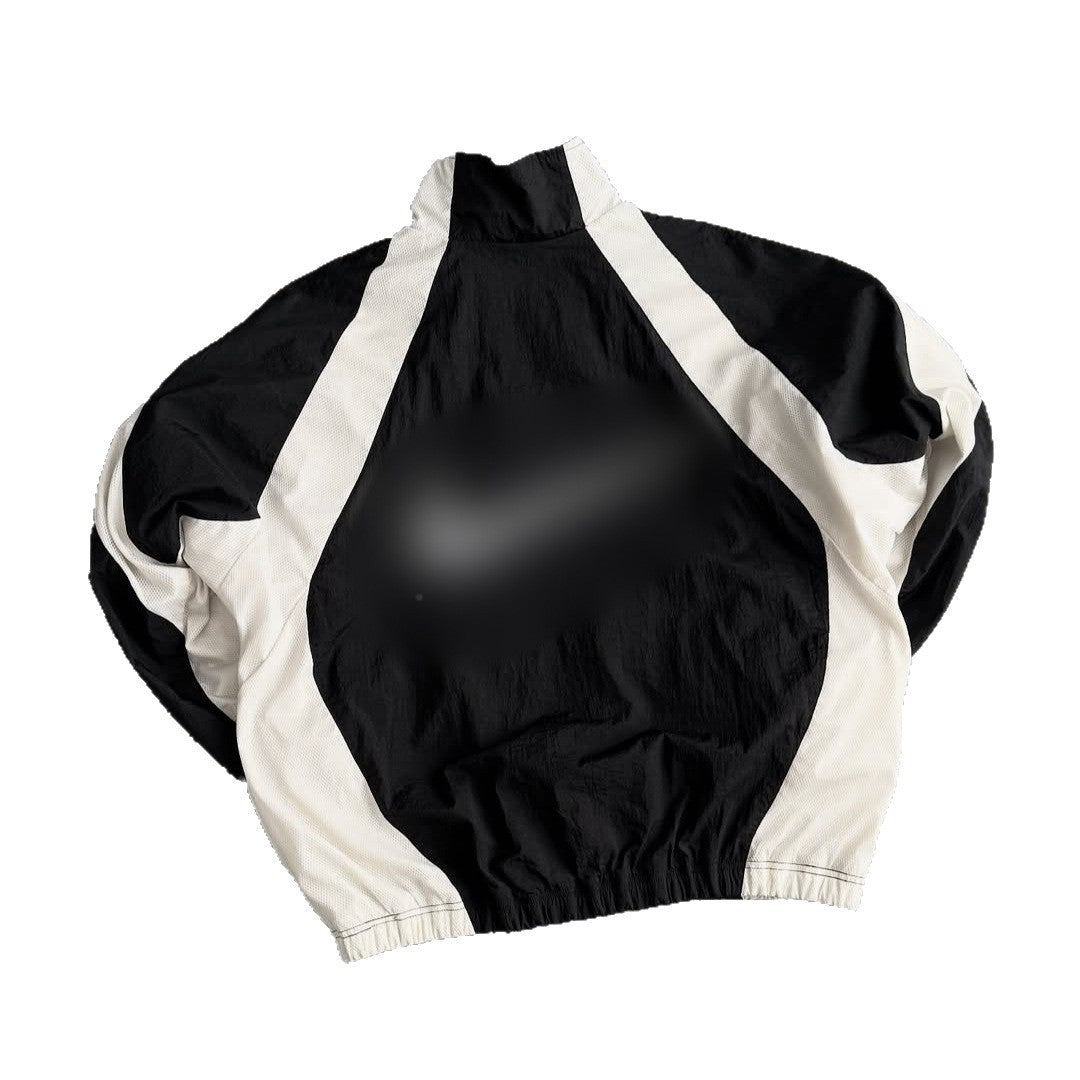 Unisex nan breathable lightweight wind and training jacket with mesh lining, stand collar and elastic hem Mune Fashion