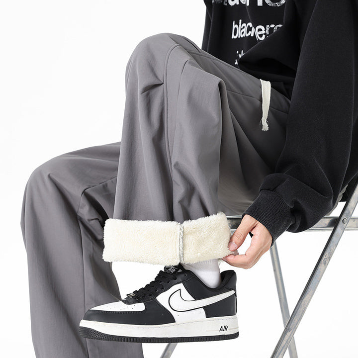 Men's soft and comfortable fleece jacket with high collar