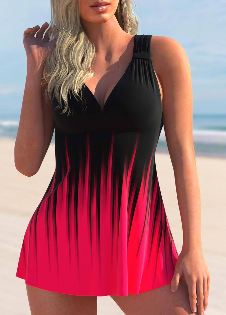 Women sporty mid-length swimsuit Mune Fashion