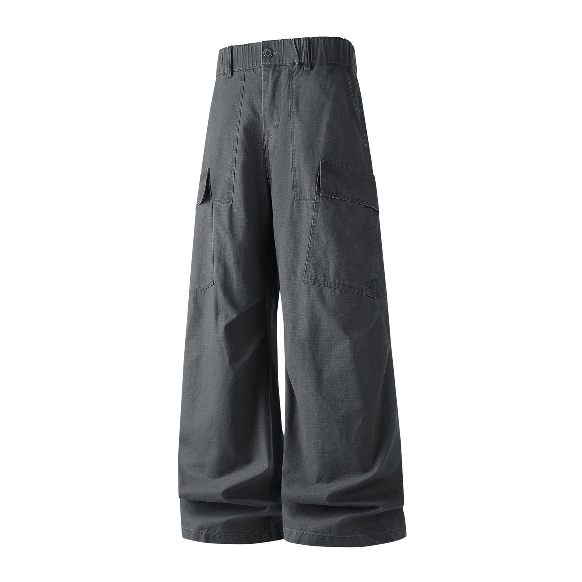 Damen Weite Cropped Cargo‑Hose mit elastischem Bund und aufgesetzten Taschen Mune Fashion